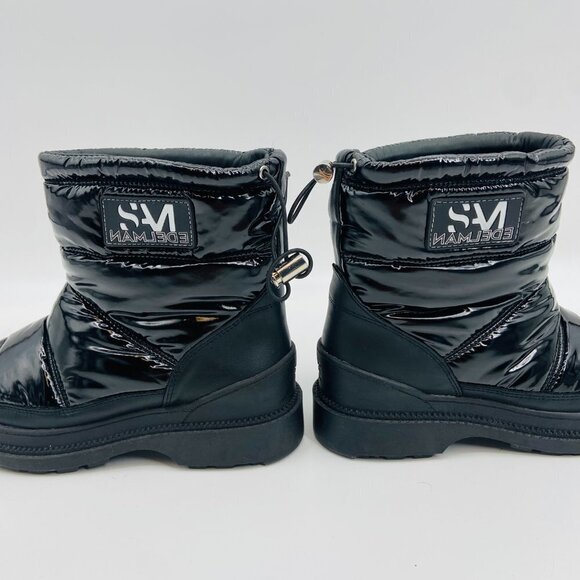 SAM EDELMAN Carlton Black Patent Leather Snow Boots Size 6 - Picture 6 of 9